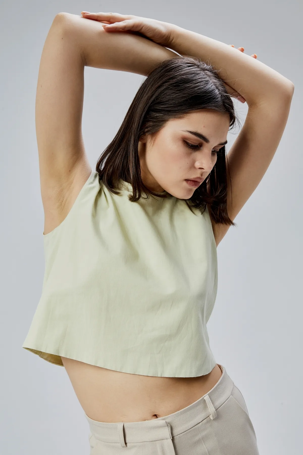 Mint Regular Crop Bluz S-M